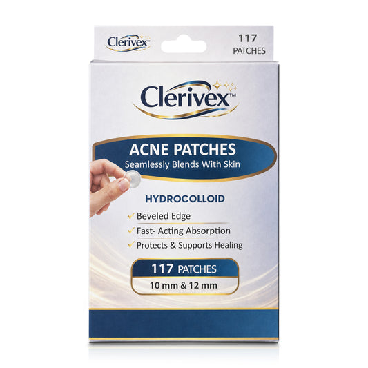 Hydrocolloid Acne Patches Made in Korea, Invisible Matte Finish Pimple Patches, Ultra Thin Beveled Edge, 2 Sizes (117 Count)